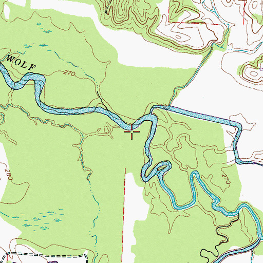 Topographic Map of Collierville Sewage Treatment Plant, TN