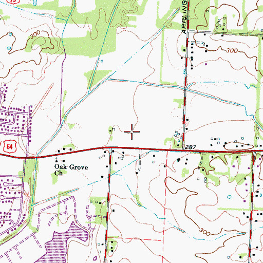 Topographic Map of Corporate Park, TN