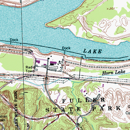 Topographic Map of Ensley Engineer Yards, TN