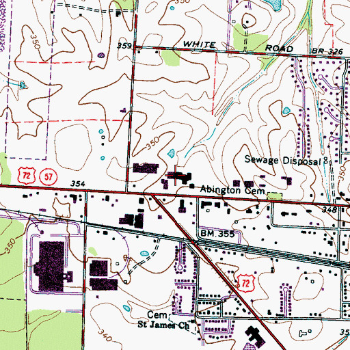 Topographic Map of Great Oaks Shopping Center, TN