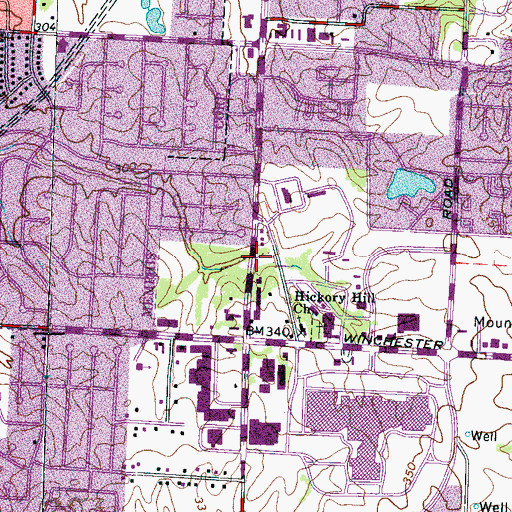 Topographic Map of Lichterman Pumping Station, TN
