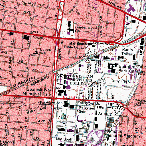 Topographic Map of Canale Pool, TN