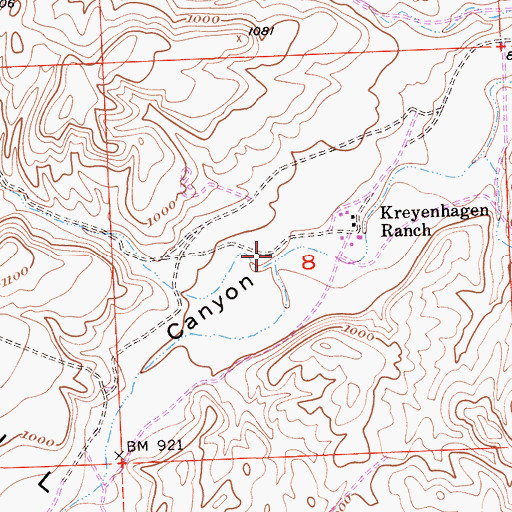 Topographic Map of Garcia Canyon, CA