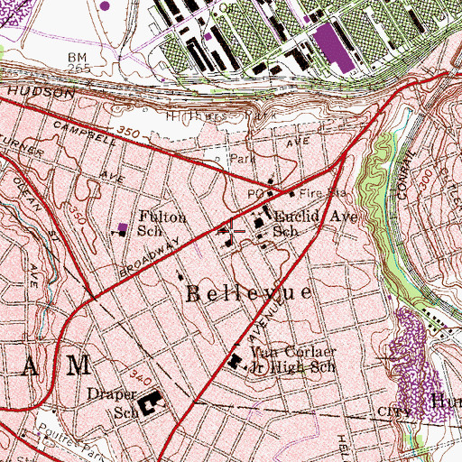 Topographic Map of Broadway Methodist Episcopal Church (historical), NY