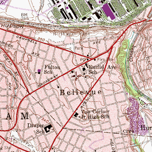Topographic Map of Church of the Immaculate Conception, NY