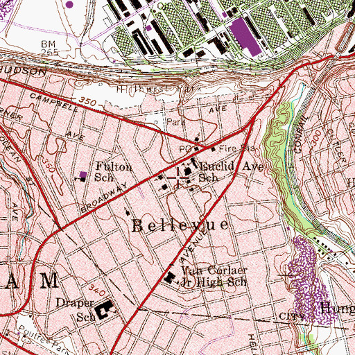 Topographic Map of School of the Immaculate Conception, NY