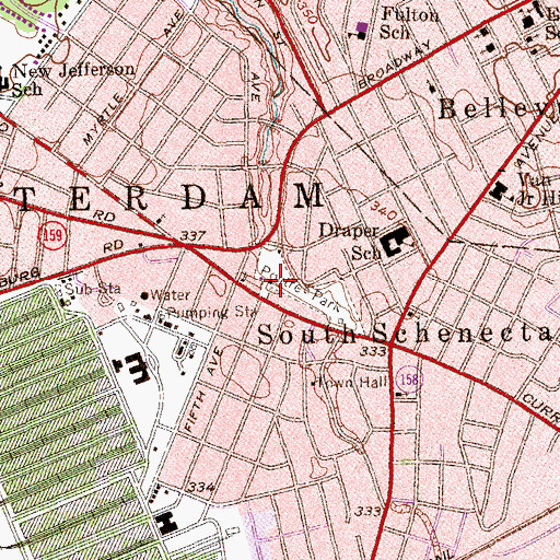 Topographic Map of Rotterdam Boys Club, NY