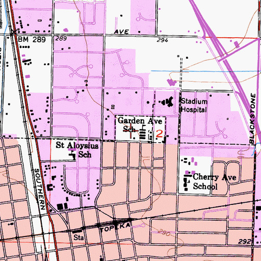 Topographic Map of Garden Elementary School, CA