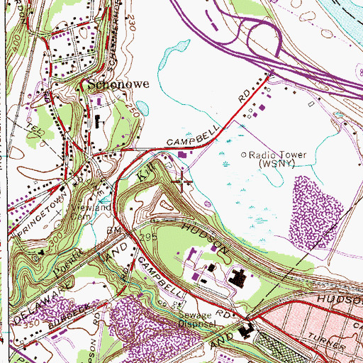 Topographic Map of Rotterdam Square Mall Shopping Center, NY