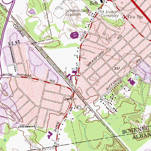 Topographic Map of Kings Road Industrial Park, NY