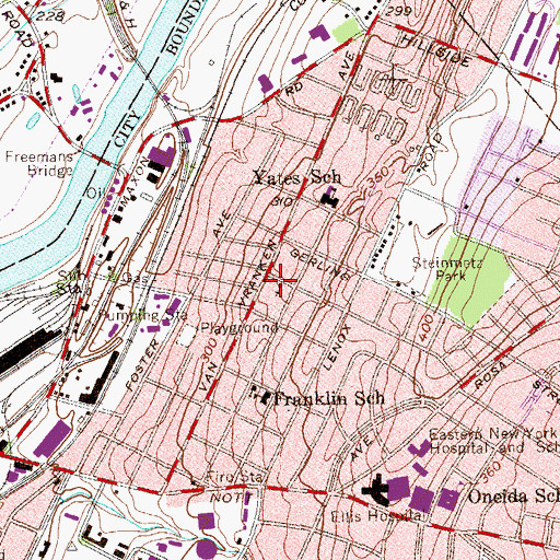Topographic Map of Saint Anthony's School, NY