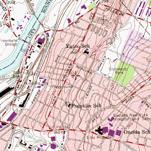 Topographic Map of Saint Michaels Chapel, NY
