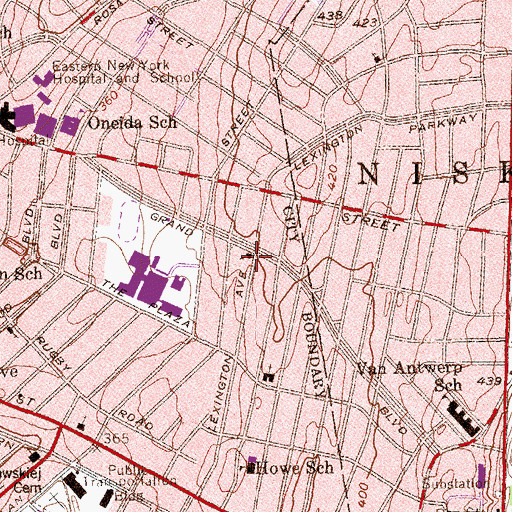 Topographic Map of Reformed Church In America, NY