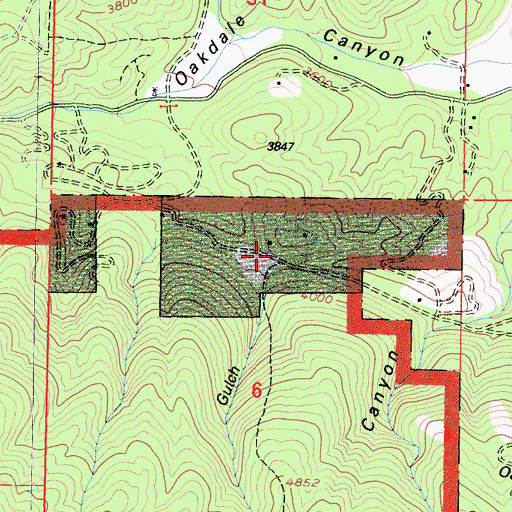 Topographic Map of Garden Gulch, CA