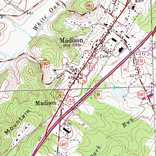 Topographic Map of The Flock of Madison Church, VA