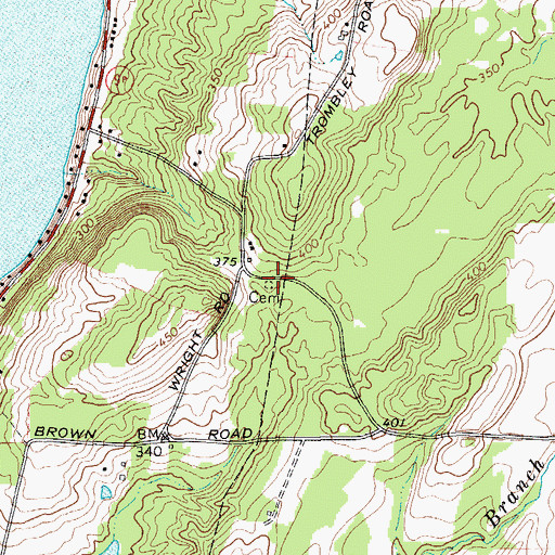 Topographic Map of Caldwell Cemetery, NY