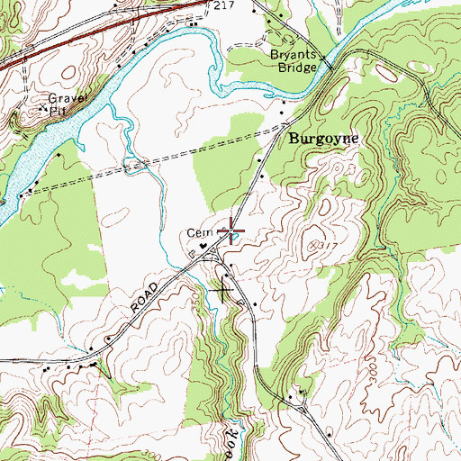 Topographic Map of Bryan Scidmore Cemetery, NY