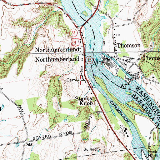 Topographic Map of Laing Cemetery, NY