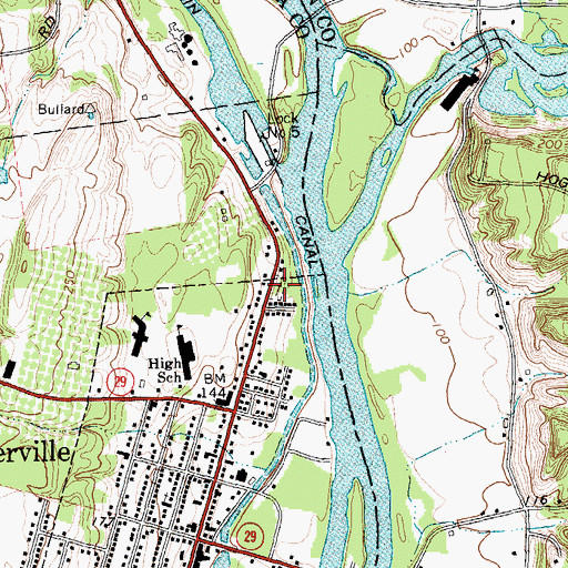 Topographic Map of Schuylerville Cemetery, NY