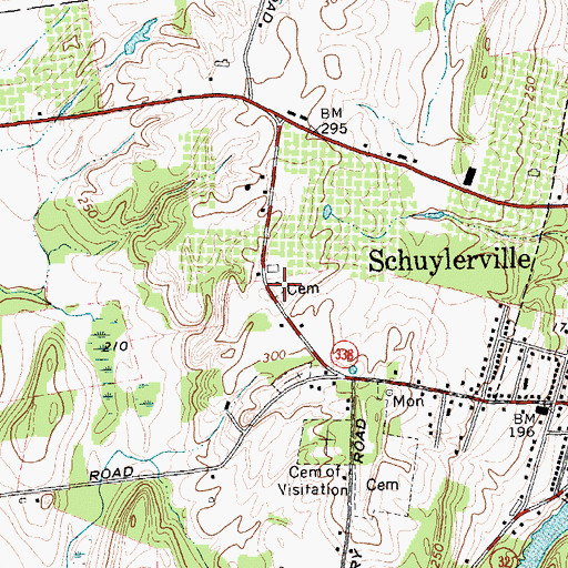 Topographic Map of Finch Cemetery, NY