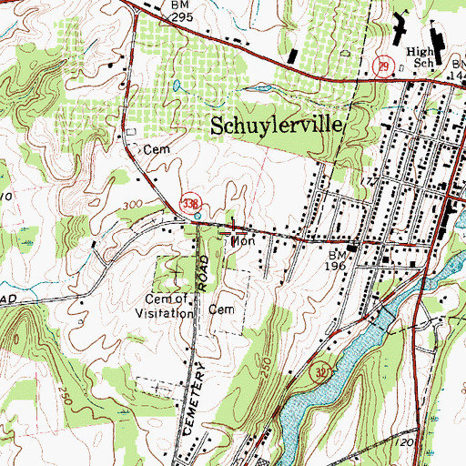 Topographic Map of Saratoga Battle Monument, NY
