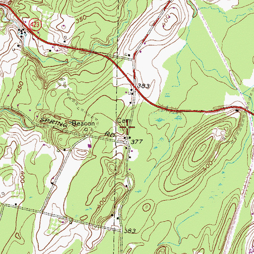 Topographic Map of Dunham Cemetery, NY