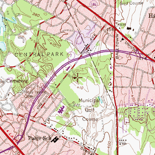 Topographic Map of Schenectady Municipal Golf Course Club House, NY