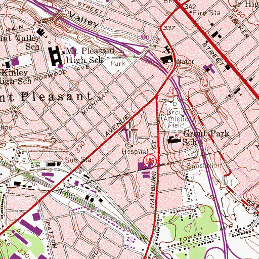 Topographic Map of Hallmark Nursing Home, NY