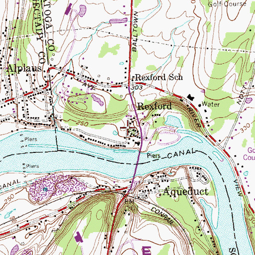 Topographic Map of Rexford Methodist Church, NY
