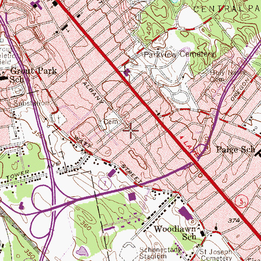 Topographic Map of Calvary Tabernacle Church, NY