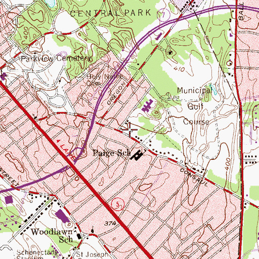 Topographic Map of Church of the Nazarene, NY