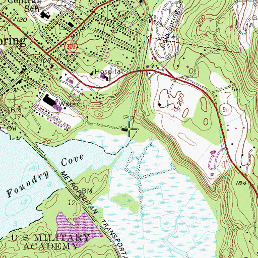 Topographic Map of West Point Foundry (historical), NY