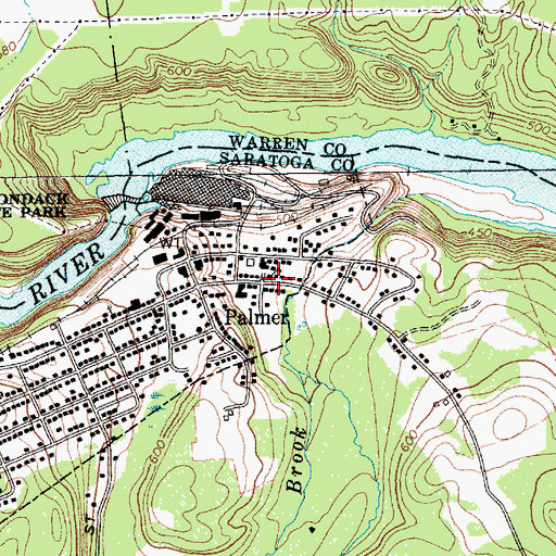 Topographic Map of Palmer Avenue School (historical), NY