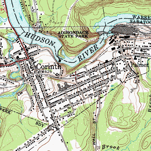 Topographic Map of First Presbyterian Church, NY