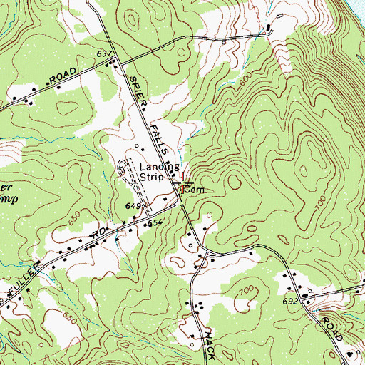 Topographic Map of Clothier Cemetery, NY