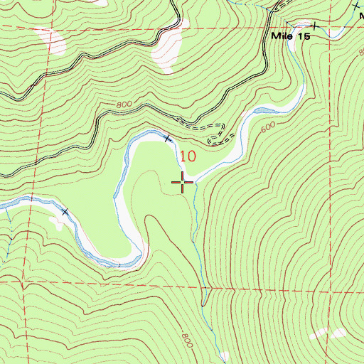 Topographic Map of South Fork Yager Creek, CA