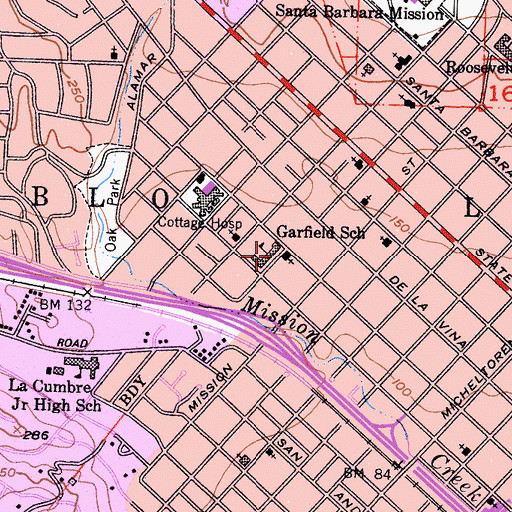 Topographic Map of Alice F Schott Continuing Education Center, CA