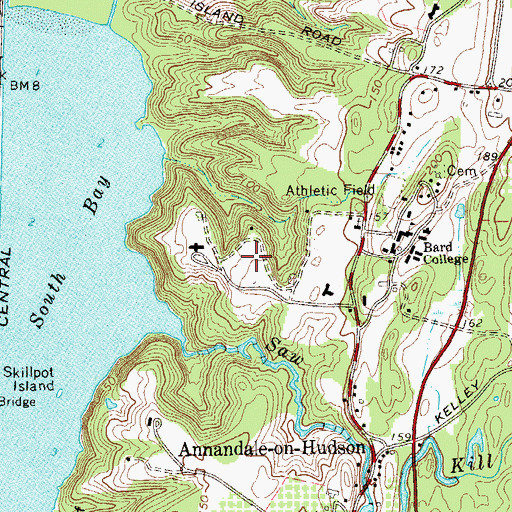 Topographic Map of Center For Curatorial Studies And Hessel Museum of Art, NY
