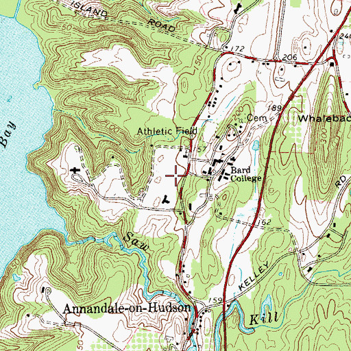 Topographic Map of Bertelsmann Campus Center, NY
