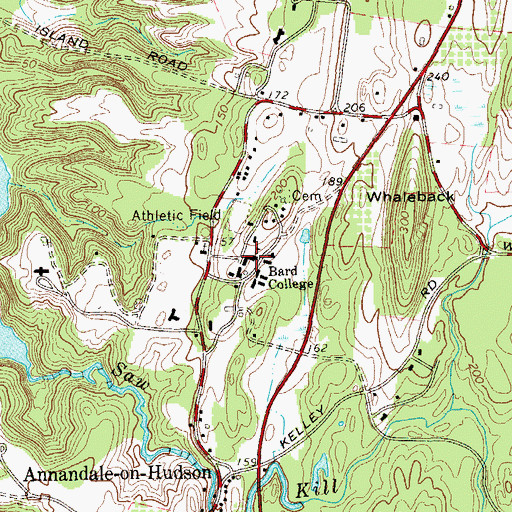 Topographic Map of Albee Hall, NY