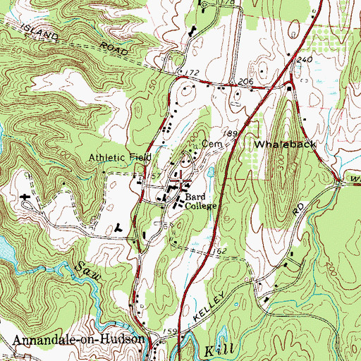 Topographic Map of Hegeman Hall, NY