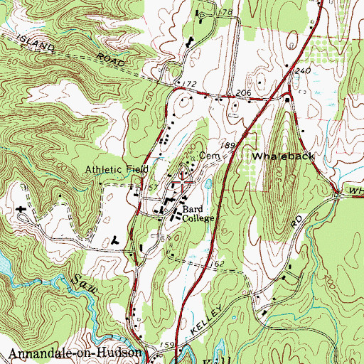 Topographic Map of Warden's Hall, NY