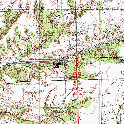 Topographic Map of Trinity Lutheran Church, IL