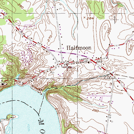 Topographic Map of Middletown Cemetery, NY