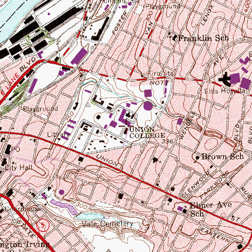 Topographic Map of Alumni Gymnasium, NY