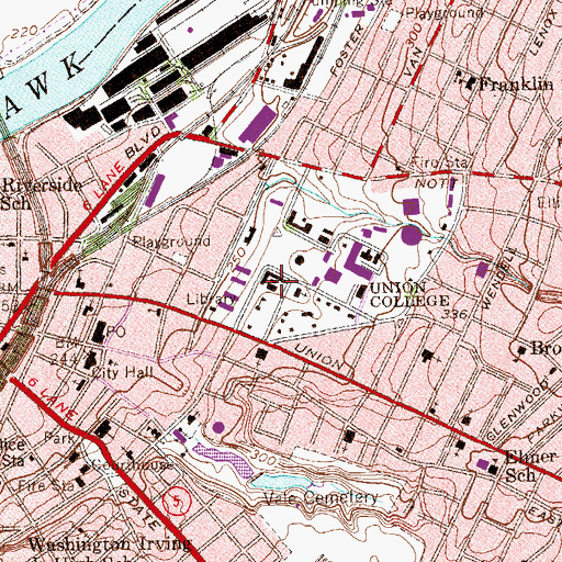 Topographic Map of Stanley R Becker Career Center, NY