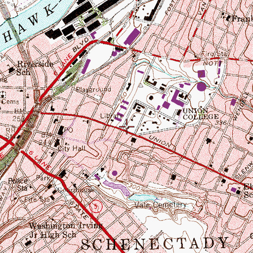 Topographic Map of Blue Gate, NY