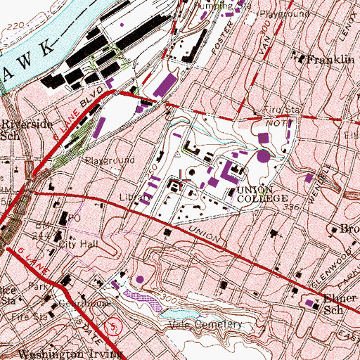 Topographic Map of Hale House, NY