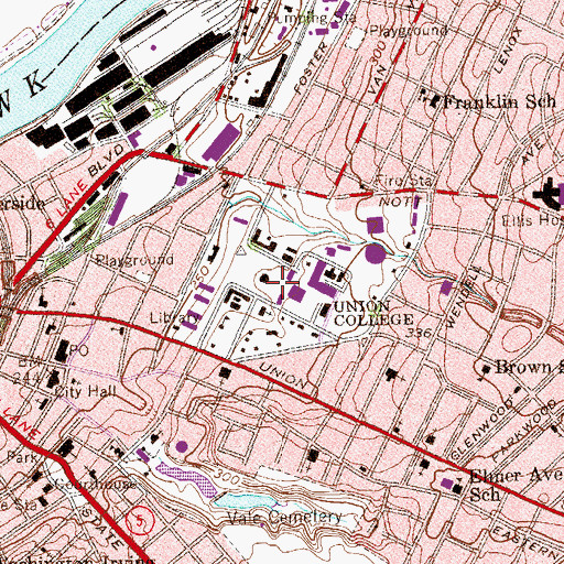 Topographic Map of Roger Hull Plaza, NY