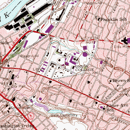 Topographic Map of Humanities Building, NY